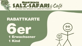 6er Karte Erwachsener und 1 Kind