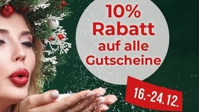 *16. - 24.12.* 10% Rabatt auf Beautylounge Gutscheine 500€ Gutschein und nur 450€ bezahlen