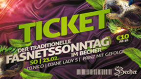 TICKET Fasnetssonntag 23.02.2020